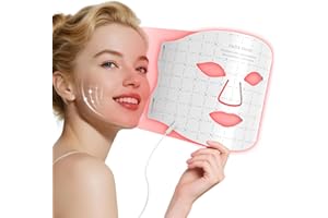 Fiogeo Red Light Therapy for Face, Red Light Therapy Mask with Remote, Rechargeable 7 Colors LED Light Therapy mask, Anti-Aging, Wrinkle Reduction and Skin Firming, Home & Travel Use