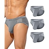 Casey Kevin Men's Sexy Mesh Briefs Breathable Cool Silky See Through Underwear for Men Pouch Lingerie 3 Pack
