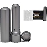Prime Natural Essential Oil Aluminum Alloy Premium Blank Nasal Inhaler - Refillable Aluminum Empty Metal Inhaler - Space Gray