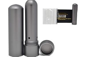 Prime Natural Essential Oil Aluminum Alloy Premium Blank Nasal Inhaler - Refillable Aluminum Empty Metal Inhaler - Space Gray Color - Comes with 5 Cotton Wicks - for Aromatherapy