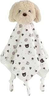 CREVENT Cozy Plush Baby Security Blanket 34x34cm Fleece Gift Dog