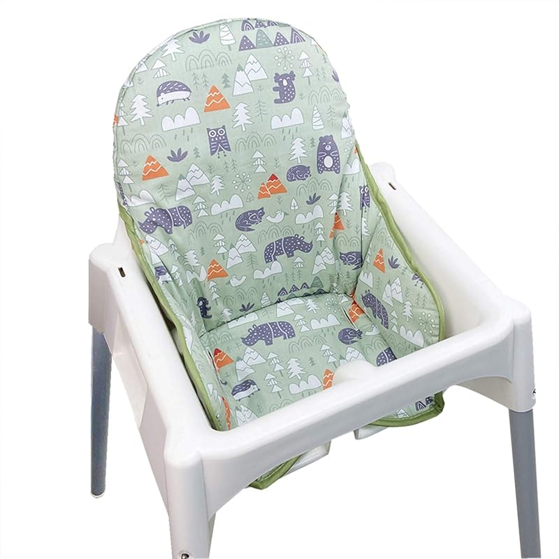 ZARPMA Forest Pattern Cotton Highchair Cover for Ikea Antilop Green Forest
