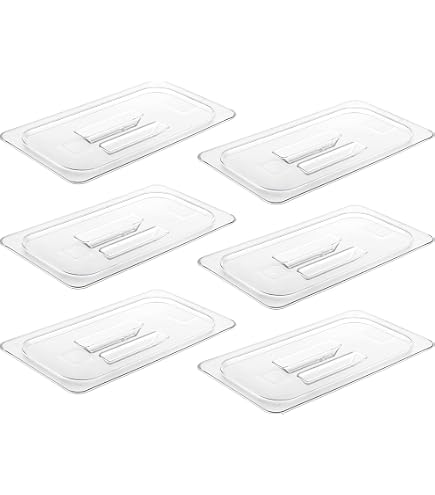 Cambro Camwear Food Pan, Plastic, 1/3 Size, 6'' Deep, Policarbonato, Clear, Nsf (6 Pezzi/Unit) By