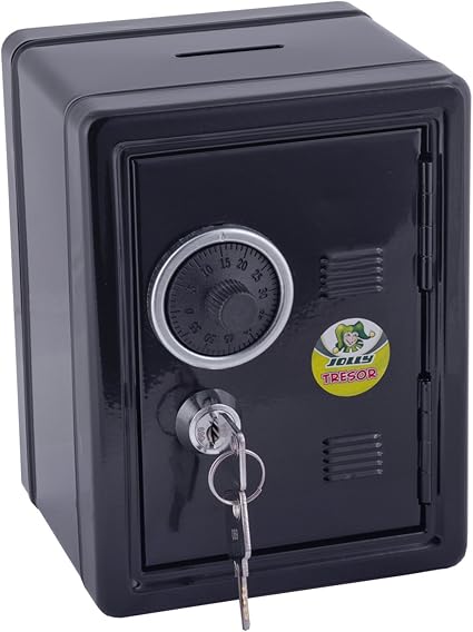 Jolly 9920 – 0005 – Hucha, diseño caja fuerte en negro