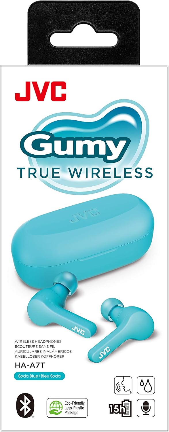 JVC HA-A7T GUMY True Wireless Sports Earphones - Blue - Image 4