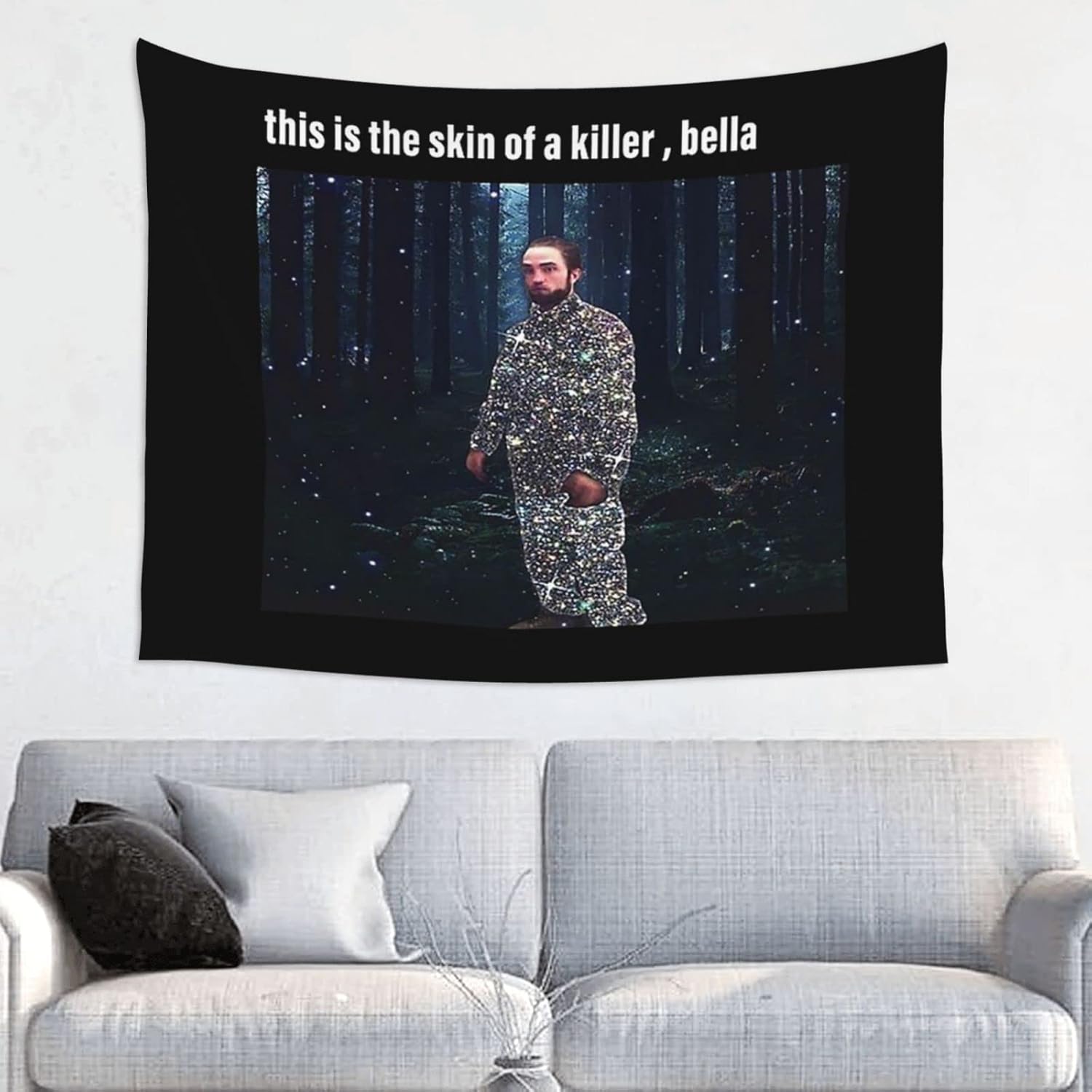 Tapestries - LWIEF This Is The Skin Of A Killer Bella Shirt, With High Resolution Tapestry Aesthetic Tapestrys One Size Funny Meme Tapestries Wall Hanging Art Poster For Living Room