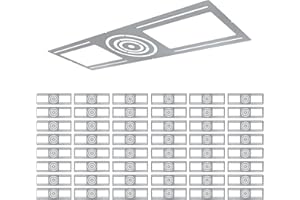 LEGDINDOOR 48 Pack New Construction Mounting Plate with 3-4-6" Round Hole –26× 8" Galvanized Steel Recessed LED Light Plate in Wafer Light Bracket, Thin Recessed Ceiling Light with Junction Box