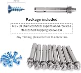 YUMORE 250x150x50mm L Shelf Brackets Stainless Steel Heavy Duty 2 Pack view 5
