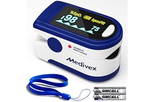 Medivex Pulse Oximeter, Oxygen Meter Finger Monitor, Pulse Oximeter Finger Monitor Oxygen for Adults & Children with Auto Rot