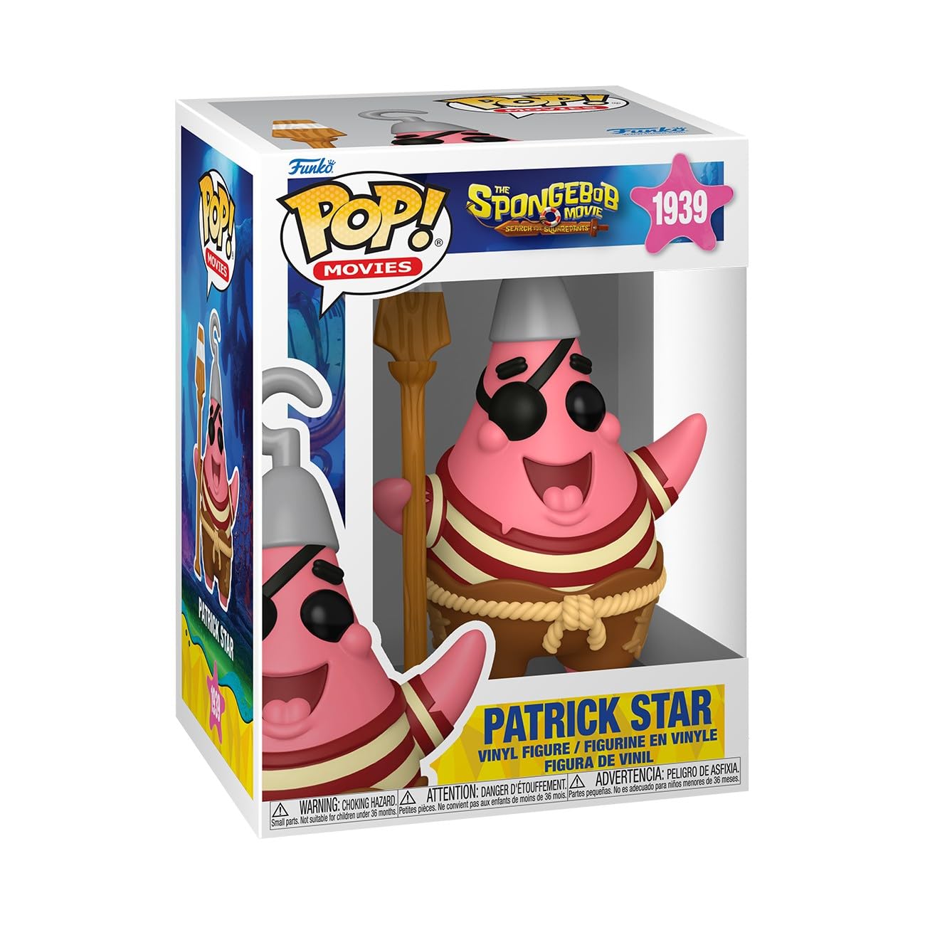 Funko Pop! Movies: The SpongeBob Movie - Patrick Star - Collectable Vinyl Figure - Gift Idea - Official Merchandise - Toys for Kids & Adults - Model Figure for Collectors