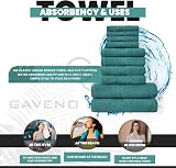 GC GAVENO CAVAILIA 10-Piece Towel Bale Set 450 GSM Teal Cotton view 3