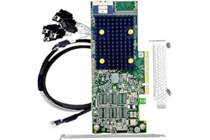 SAS HBA Card Compatible with LSI 9500-8i IT Mode PCIe SATA Expansion Card, 8-Port 12Gbs PCIe 4.0 x8, SAS Expander Support, HB