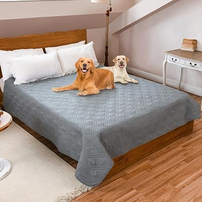 PICK FOR LIFE 97x190cm Waterproof Dog Bed Cover Grey Anti-Slip
