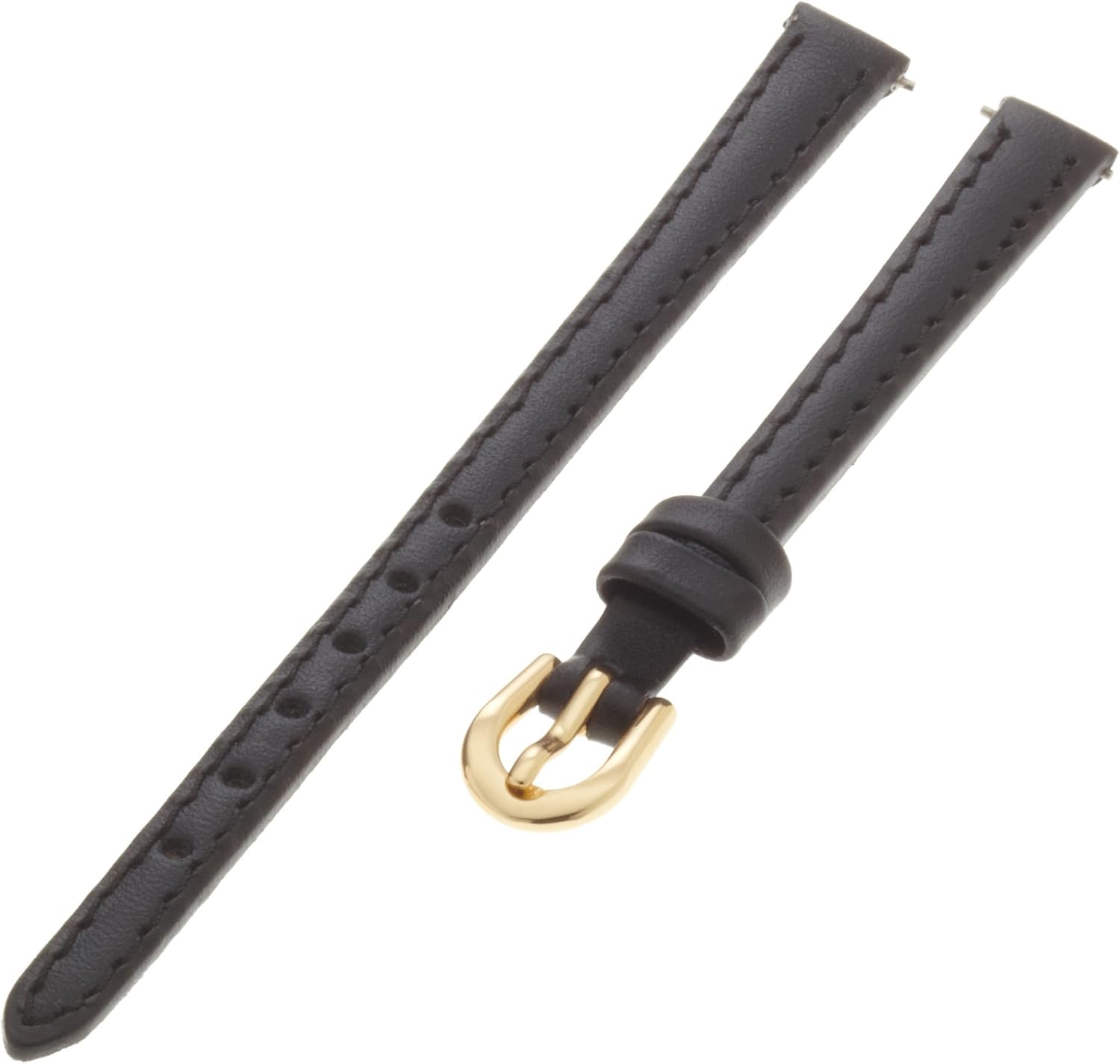 Timex Women's Q7B860 Padded Calfskin 8mm Black Replacement Watchband Watches