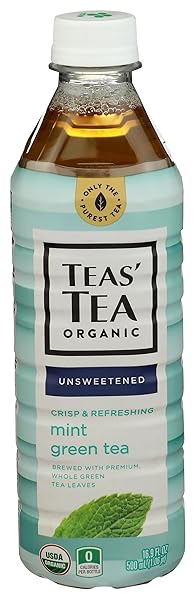TEAS’ TEA ORGANIC MINT GREEN TEA, 16.9 FZ
