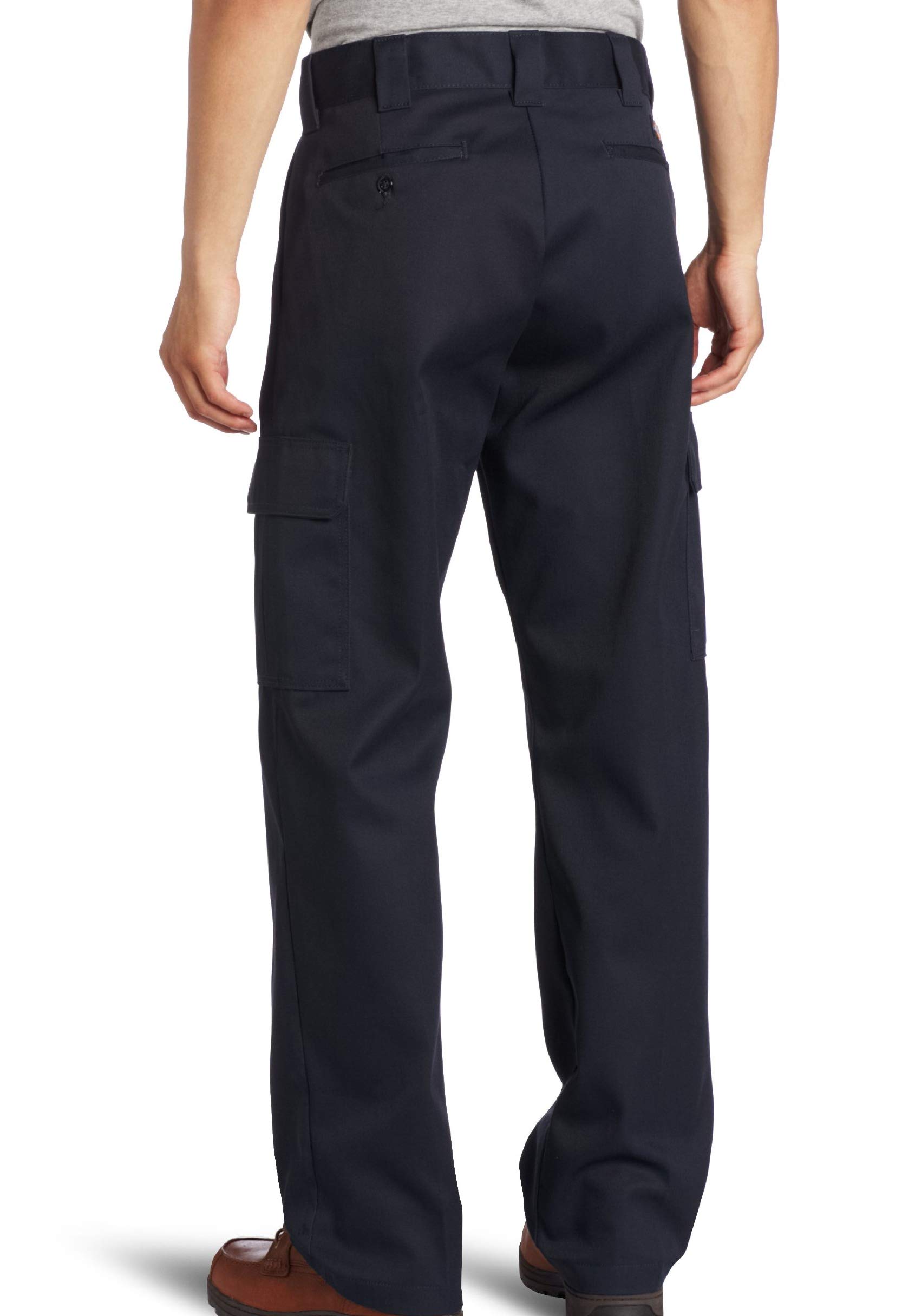 Dickies Men's Relaxed Straight Fit Cargo Work Pant, Dark Navy, 34W X