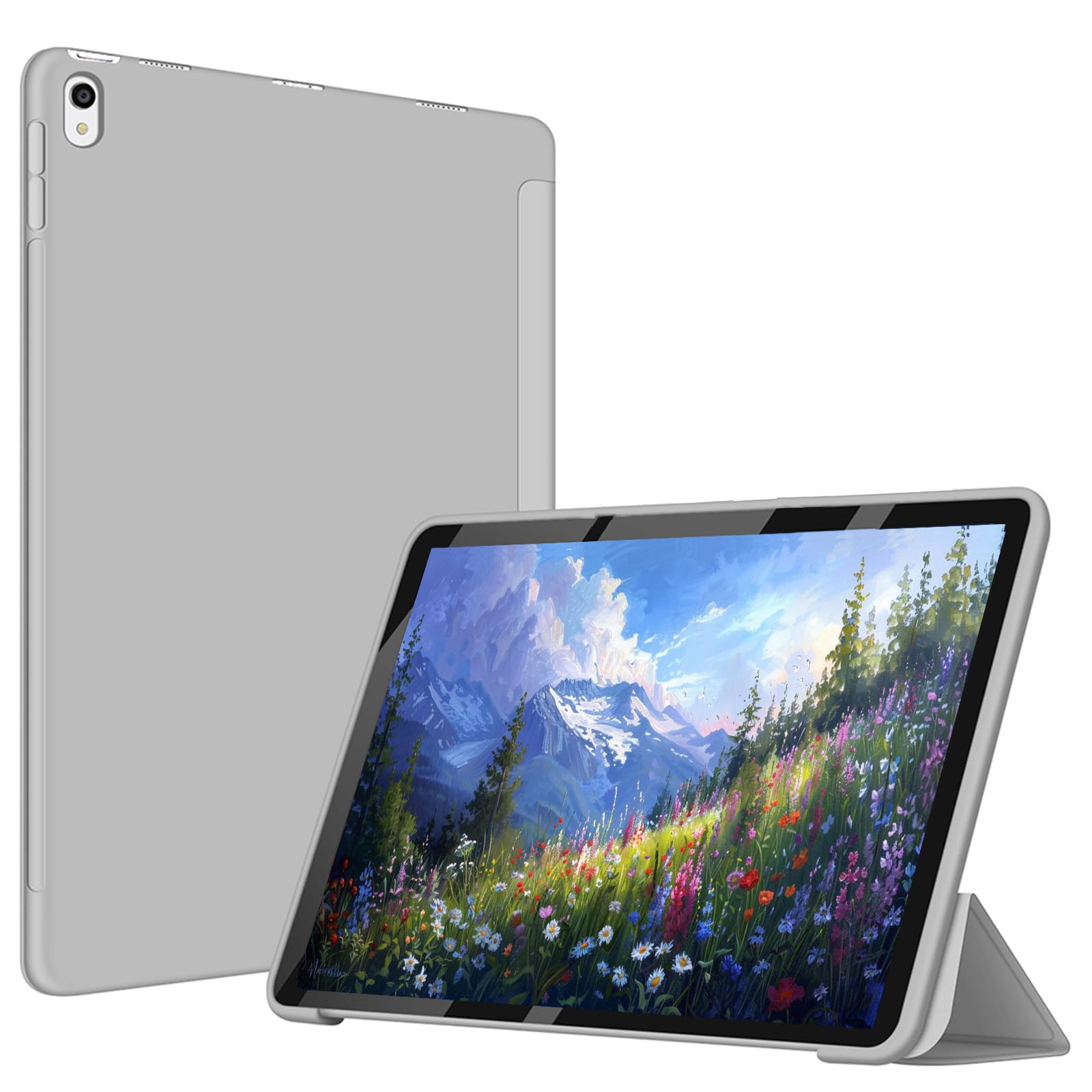 VAGHVEO Case for iPad Air 11 Inch M3 (2025) / M2 (2024), 10.9" iPad Air 5th / 4th Generation (2022/2020) Slim PU Leather Protective Case with Soft TPU Back Cover Shell, Auto Wake/Sleep, Grey