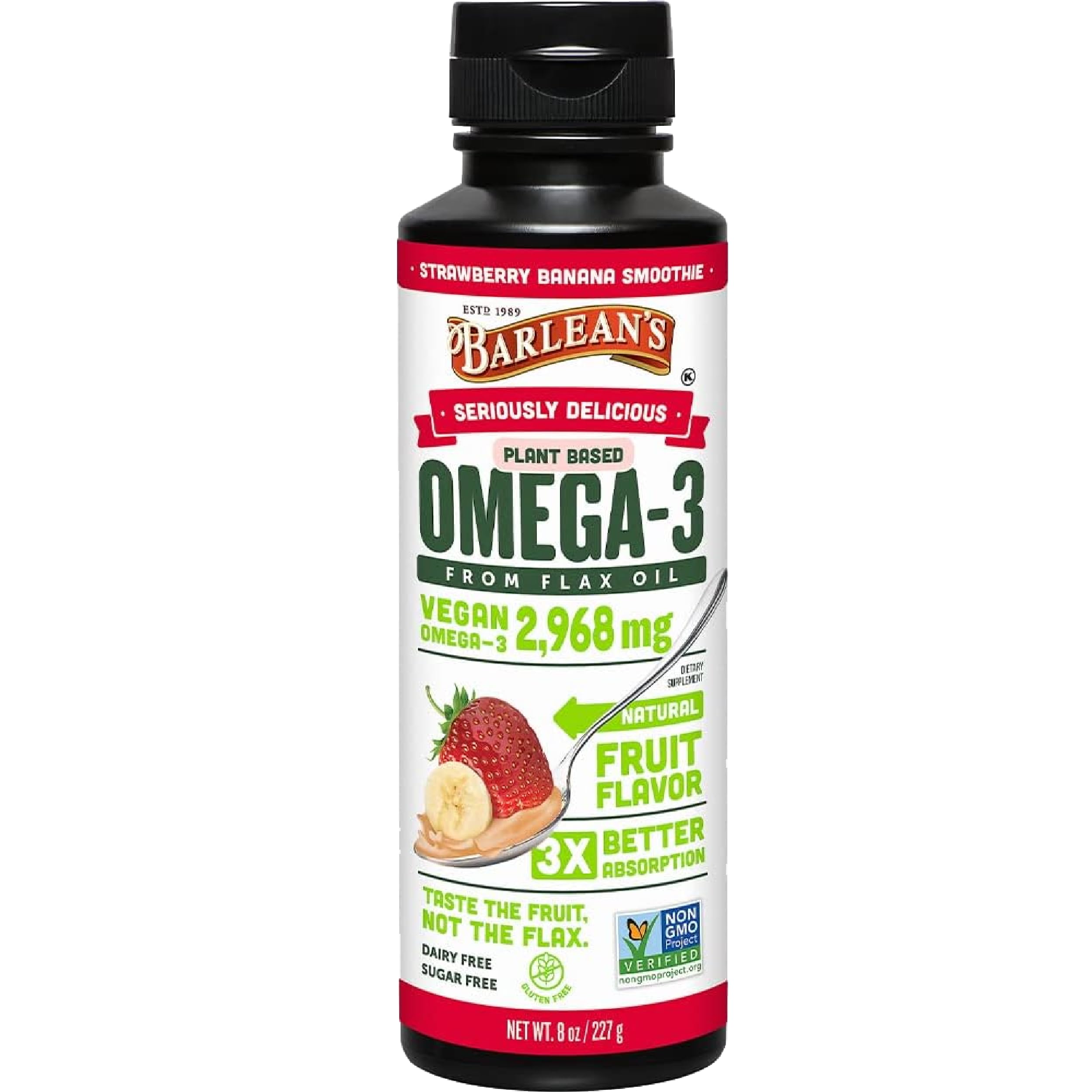 Seriously Delicious Plant Based Omega-3 2968 mg (Strawberry Banana)