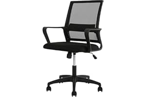 PayLessHere Gaming Chair Ergonomic Computer Chair Office Chair Video Game Chairs with Lumbar Support Desk Chair Armrest Mid Black Cushion Swivel Rolling Chair with Wheels for Home Office(Black)