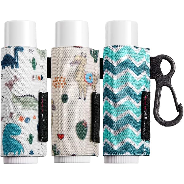 HEYSKAY 5-Pack Lip Balm Holder Keychains - Clip-On Sleeves For Chapstick & Lip Gloss - View #10