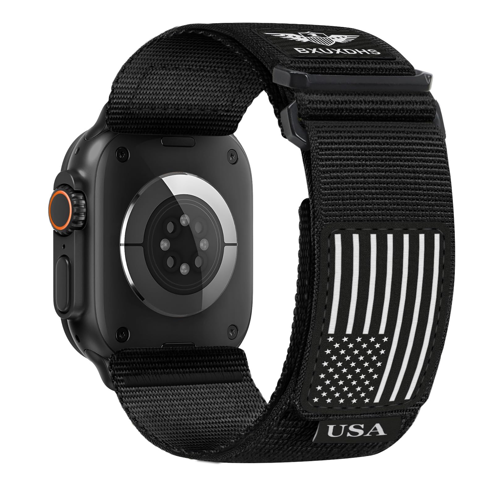 Rugged Trail Loop Bands for Apple Watch Ultra/3/2 Band 49mm 46mm 45mm 44mm 42mm Men,Stars-Stripes Flag Woven Nylon Sport Strap Soft Fabric Wristband for iWatch Series 11 10 9 8 7 6 5 4 3 SE 3/2nd 49
