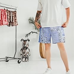 DIOTSR Mens Paisley Graphic Basketball Shorts