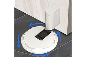 HOOFUS No Magnetic Mechanical Door Stopper,Adjustable Door Holder, for Door Gaps up to 0.75 Inch in Height,Windproof Door Stop,Nail Free or Screws (Ceramic White, for Within 3/4 Inch High DoorGaps)