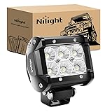 Nilight Led Pods 18W 1260LM Flood Off Road Driving
