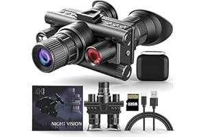 SFEOOT Night Vision Goggles - 4K Night Vision Binoculars 8X Magnification, with 4 Color Modes 8X Magnification,32G HD Recording & Playback for Camping Surveillance