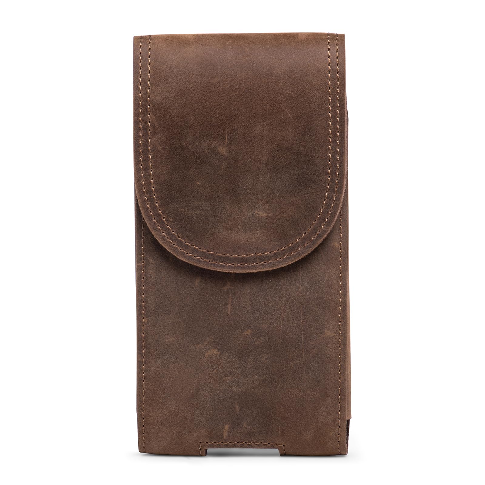 Hengwin Mobile Phone Belt Holsters, Genuine Leather Belt Pouch for iPhone 16 Pro Max 16 Plus 15 14 13 12 11 Pro Max Men’s Phone Case Holder with Loop Travel Smartphone Carrier