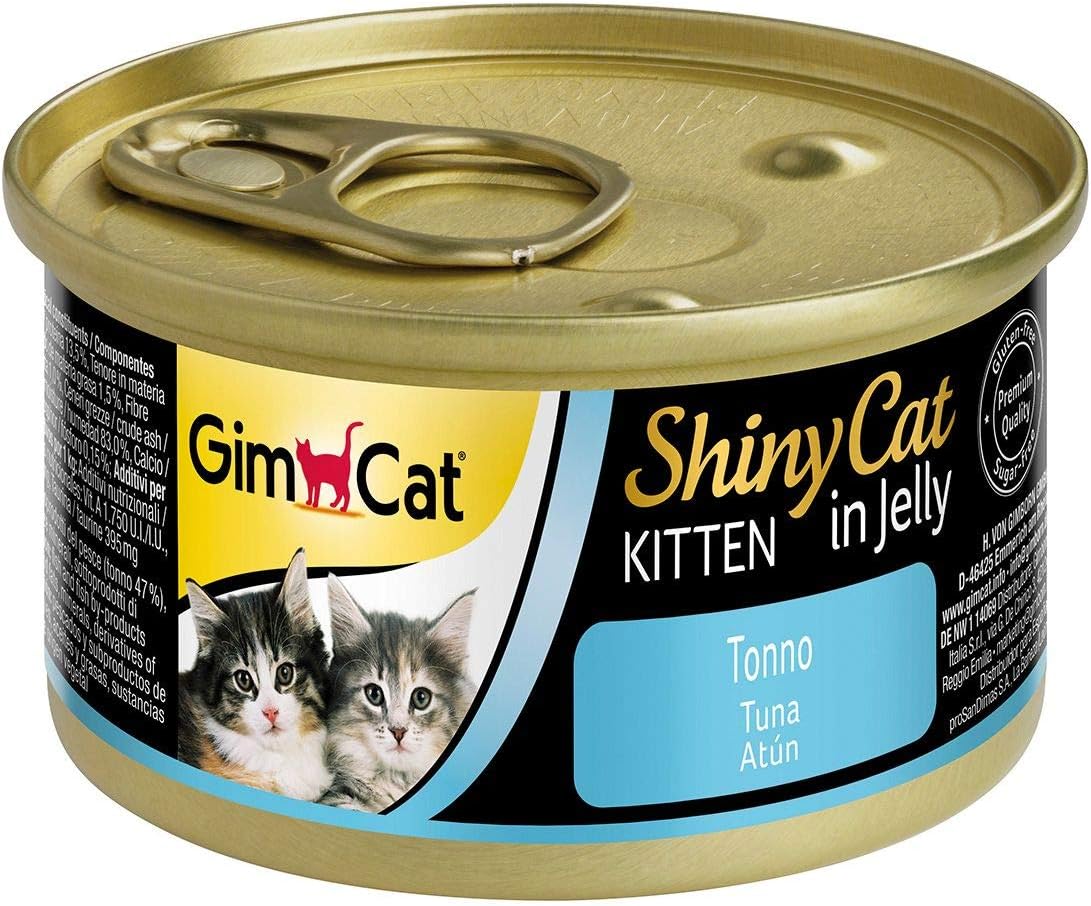 GimCat ShinyCat in Jelly Kitten, Cat food with extra-small pieces in jelly for kittens aged 8 weeks or older, No added sugar
