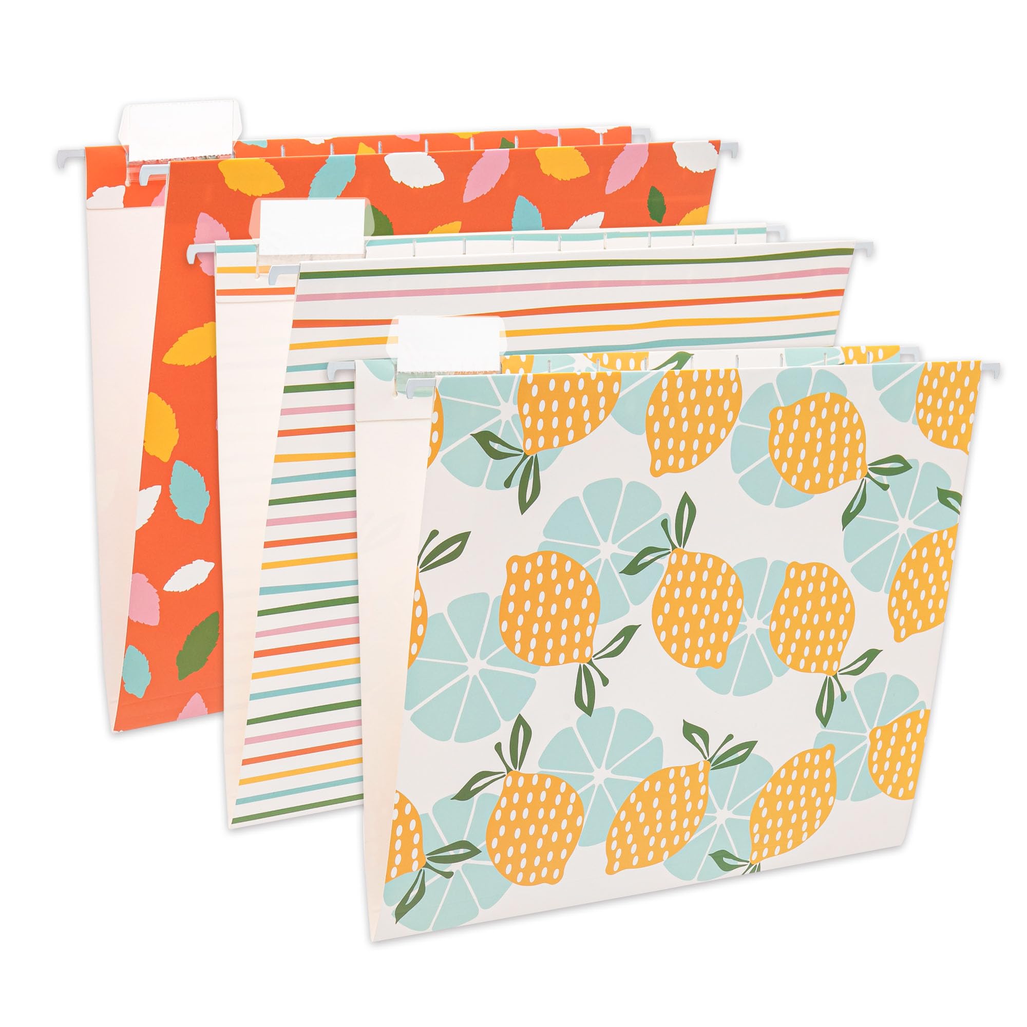 Photo 1 of Beramon 6 Pack Hanging File Folder Letter Size Reinforced Hanging Folders with 1/5-Cut Adjustable Tabs File Folders for Filing Cabinet Organizer for Office Home, Tropical Style