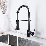 Cobbe Kitchen Sink Mixer Tap with Pull Down Sprayer Black view 4