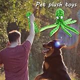RAYITO Octopus Dog Toy No Stuffing Squeaky Crinkle for Small Medium Dogs Green view 6