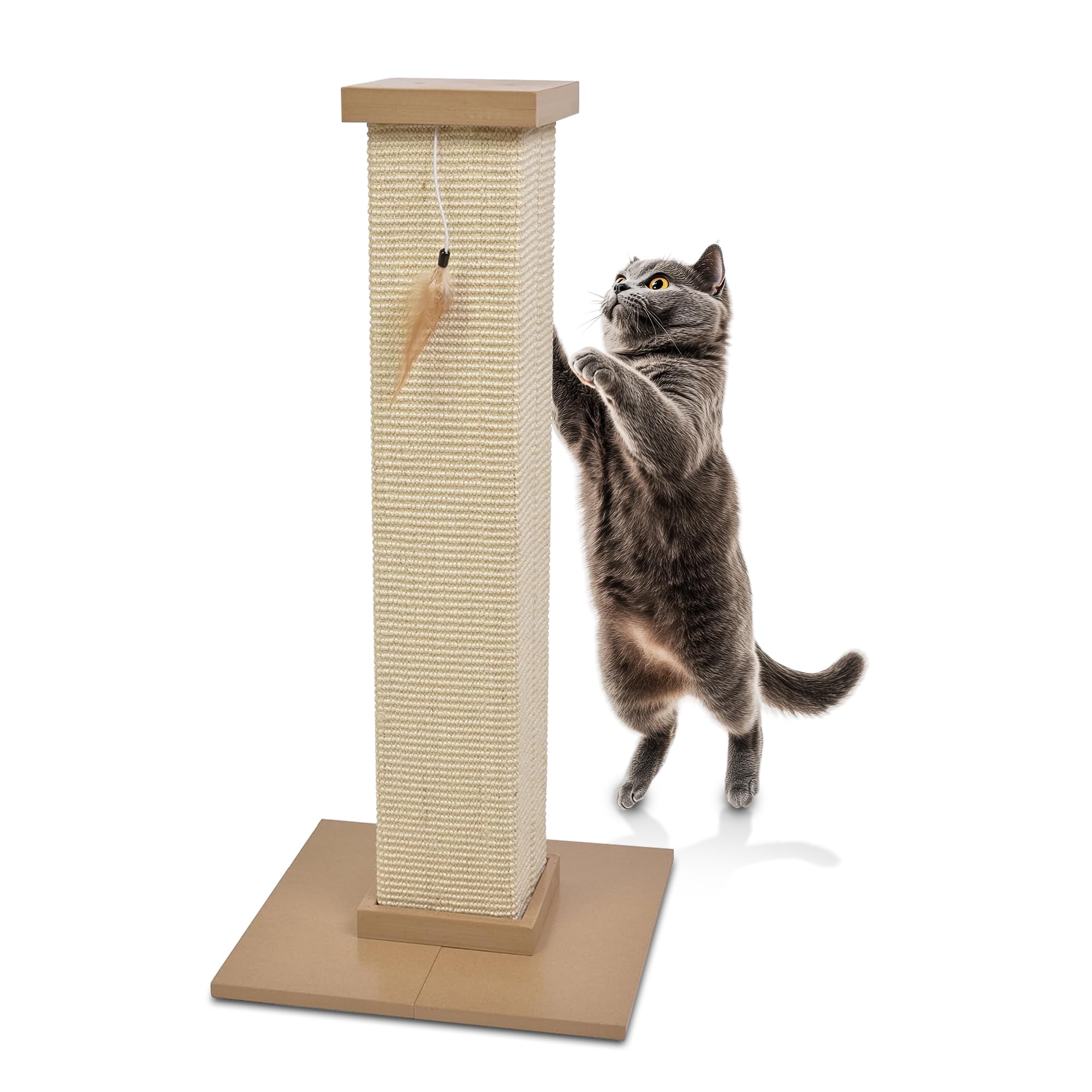 CA&T Cat Scratching Post Pole tree tower Biege