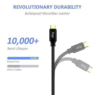 Amazon.com: Flujo USB 3.0 Type-C Cable [2-Pack],USB A to USB C Charger Cable[3Ft],Fast Charging & Data Transfer for Samsung Note 8, S8/S9,Macbook pro ...