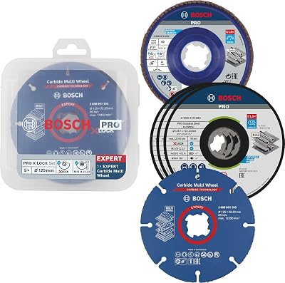 Bosch 5-Piece X-LOCK Cutting Discs Set 125 mm Stainless Metal Ø125