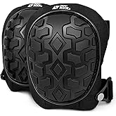 FREEKYROCK Professional Knee Pads for Work Construction with Heavy Duty Cap Foam Padding Gel Cushion Knee Pads for Men, Comfortable Adjustable Strong Strap, Military Grade Rivet for Flooring Gardening