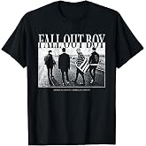 FALL OUT BOY Unisex-Adults T-Shirt, Black, Small, Short Sleeve, Crew Neck, Classic Fit, Lightweight, Official Band Merchandise, Fall Out Boy Fans