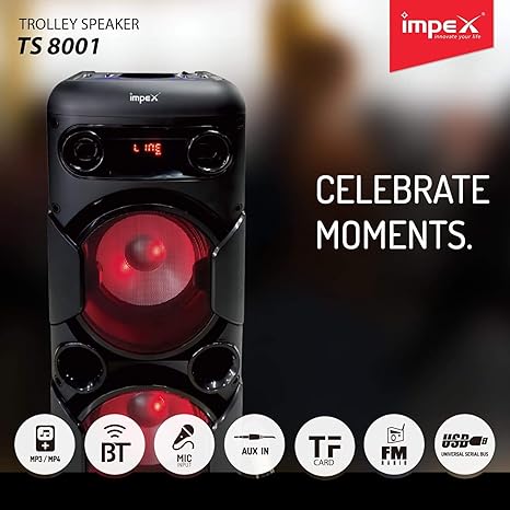 impex portable trolley speakers