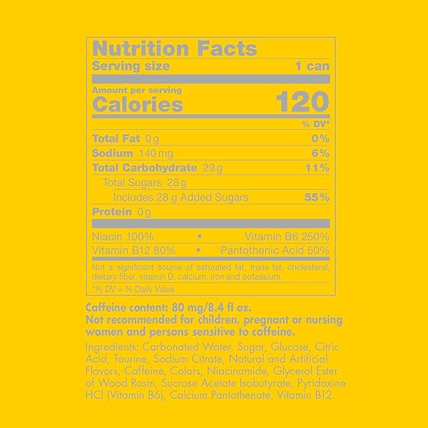 RED BULL YELLOW EDITION ENERGY DRINK, TROPICAL, WITH 80MG CAFFEINE PLUS TAURINE & B VITAMINS, 8.4 FL OZ, PACK OF 4 CANS