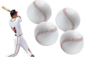 4 PCS 9" Baseball,Official Size Baseballs,Standard Size Adult Baseballs,Leather Baseball,Practice Training Baseball,Training 
