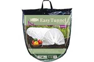 Tierra Garden 50-5060 Haxnicks Easy Fleece Tunnel Garden Cloche, Cover and Protect Plants from Harsh Weather, Animals, and Pests, Fleece Dome for Your Garden