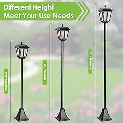 Greluna 68 Inches Solar Lamp Post Light