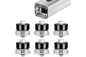 WIMART 304 Stainless Steel Trolley Roller Wheels Limit Trolley Assembly Positioning for Unistrut Strut Channel for 1-5/8" Wide and All 1-5/8" or Taller Strut Channel (Pack of 2)