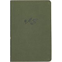 KJV Large Print Compact Reference Bible, Olive LeatherTouch, Red
