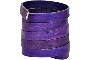 Xsotica-Flat Leather Cords 10.0 MM X 2.0 MM- 1 Yard (Natural Violet)