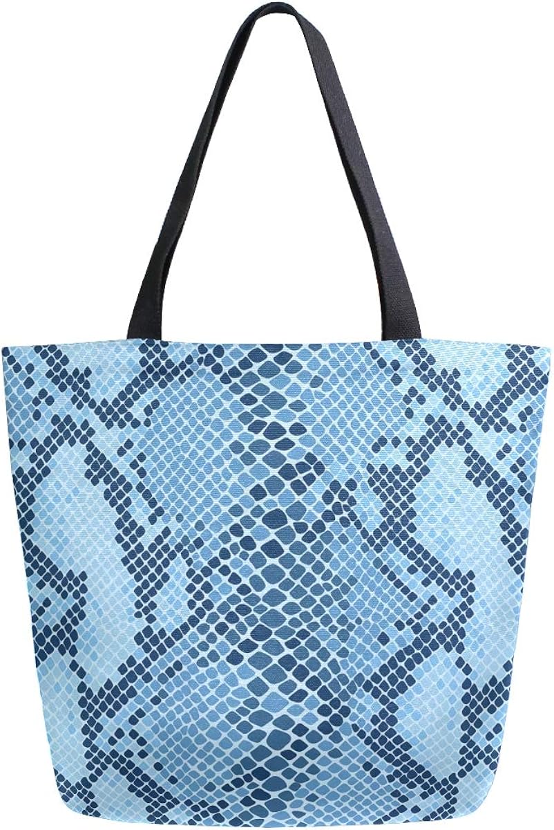 snake print tote bag