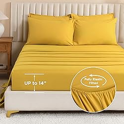 Litanika Comforter King Size Set Mustard Yellow - 7