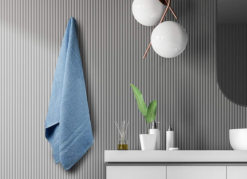 MEDICASCRUBS 100% Organic Cotton Bath Towels Set Pk 6-Ultra Soft Large Bath Towel- Blue Bath Towel Set-Highly Absorbent Daily Usage Bath Towel-Ideal for Pool Home Gym Spa Hotel-Bath Towel Set 22 x 44: Home & Kitchen